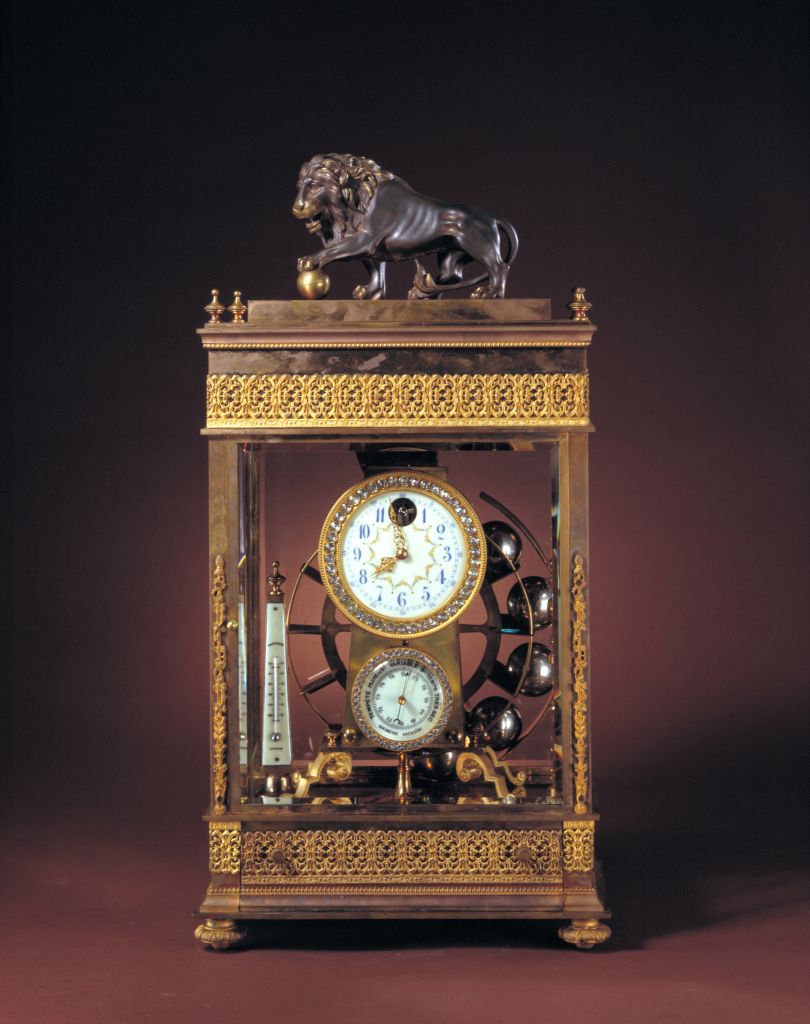 图片[1]-Copper plated gold ball pressure clock-China Archive